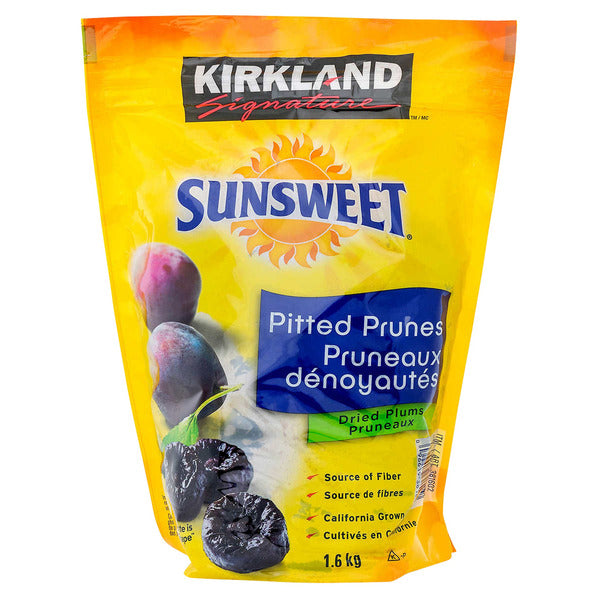 Kirkland Signature Sunsweet Dried and Pitted California Grown Prunes, 1.6 kg — product image