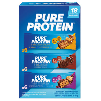 Pure Protein, Protein Bars Variety Pack, 18 × 50 g — product image