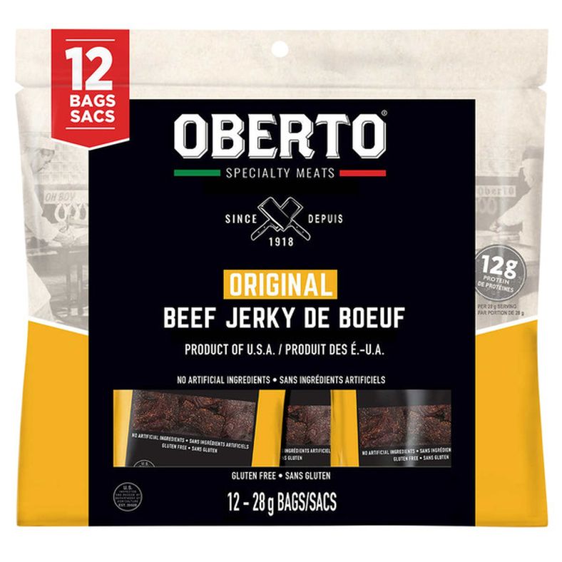 Oberto Original Beef Jerky, 12 × 28 g — product image