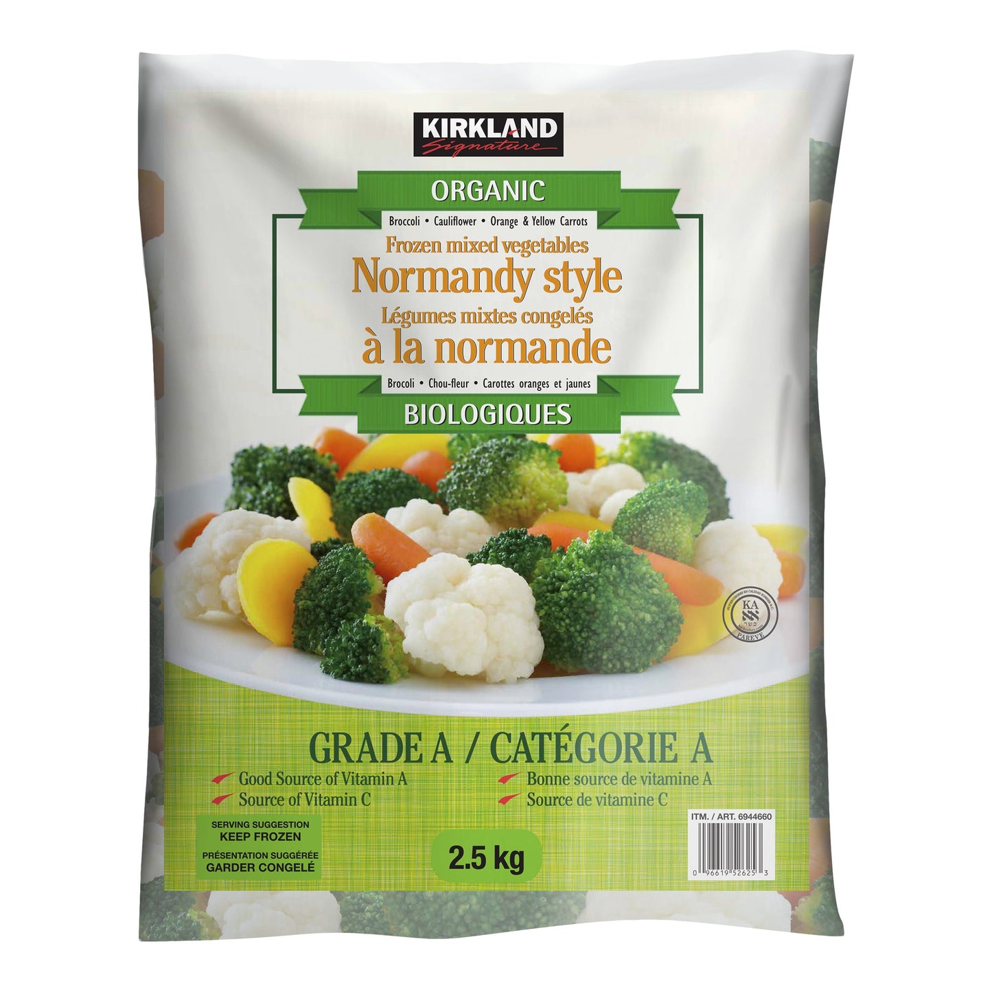 Kirkland Signature Frozen Organic Normandy-style Mixed Vegetables, 2.5 kg - image 3