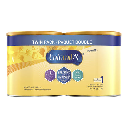 Enfamil A+ Infant Formula, 2 packs of 765 g - image 1