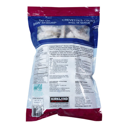 Kirkland Signature Frozen 21/25 Tail-on Raw Shrimp, 680 g - image 2