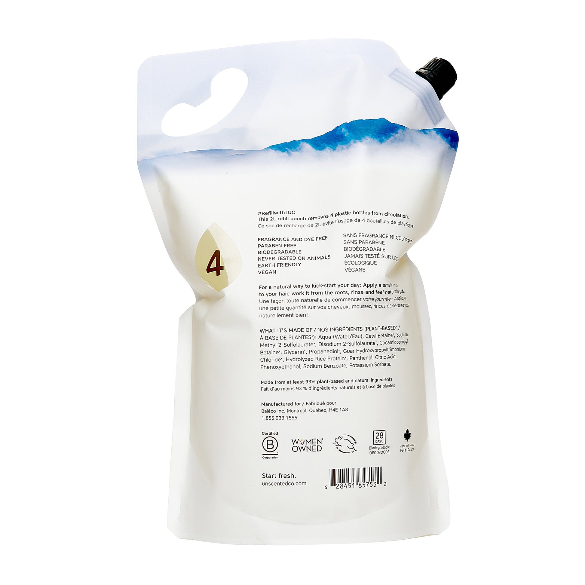 The Unscented Company - Daily Shampoo Pouch, 2L - image 2
