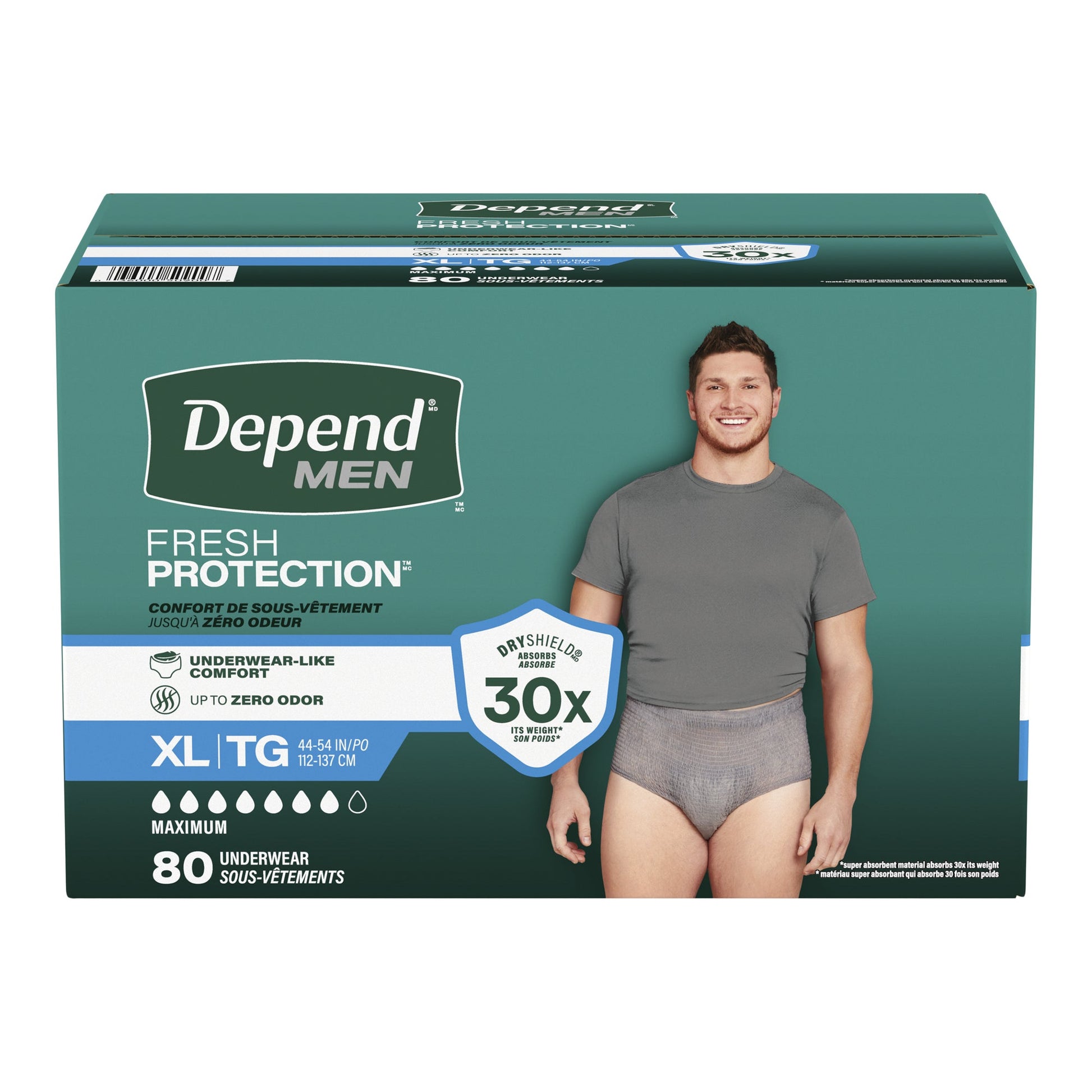 Depend Men's Maximum Absorbency Underwear, X-large - image 1
