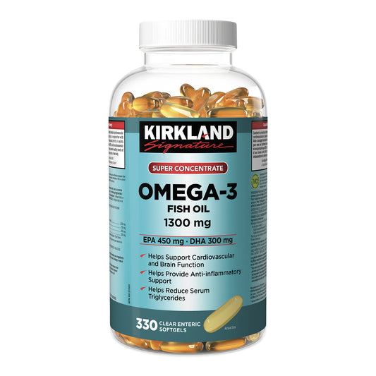 Kirkland Signature Super Concentrate Omega-3 Fish Oil, 330 Softgels - image 1