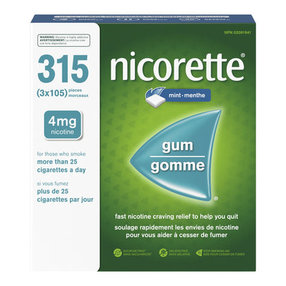 Nicorette Extreme Chill 4mg Mint Gum, 3 x 105 pieces - image 1