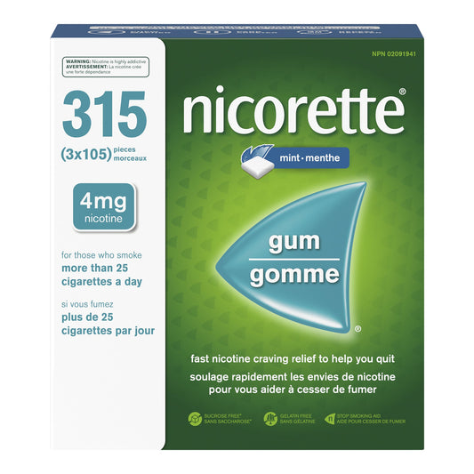 Nicorette Extreme Chill 4mg Mint Gum, 3 x 105 pieces - image 1
