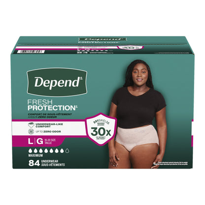 Depend Women's Maximum Absorbency Underwear, Large - image 1