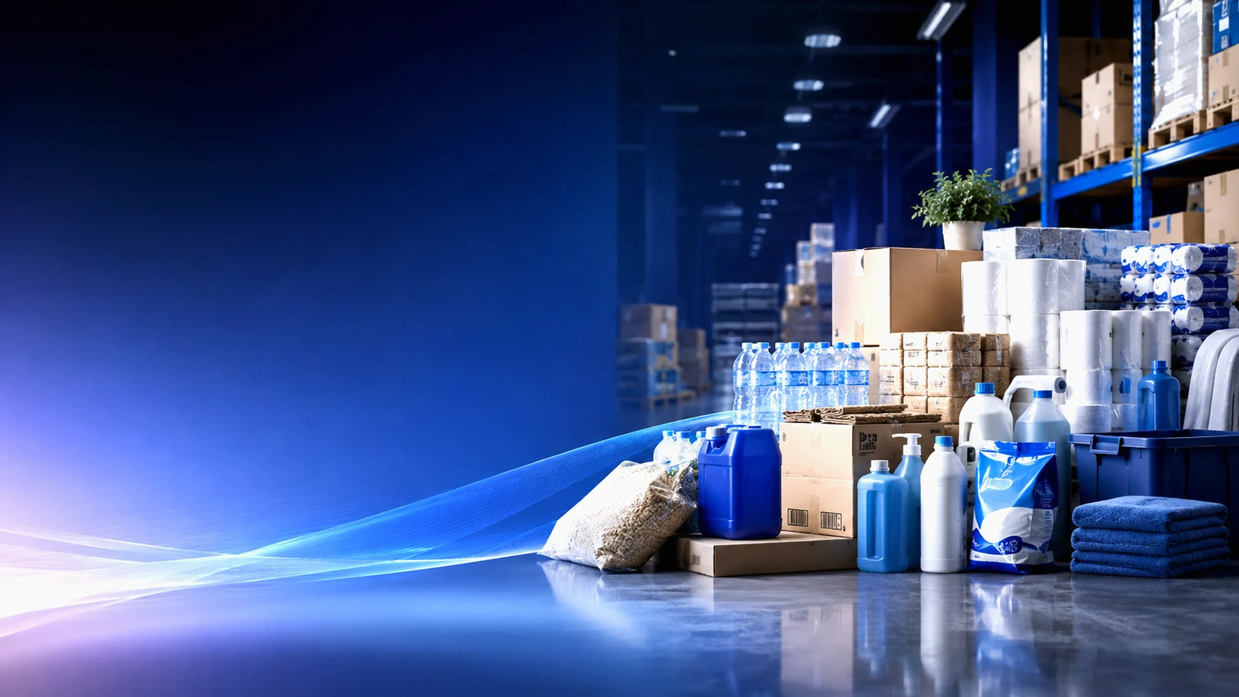 Wholesale products in a warehouse