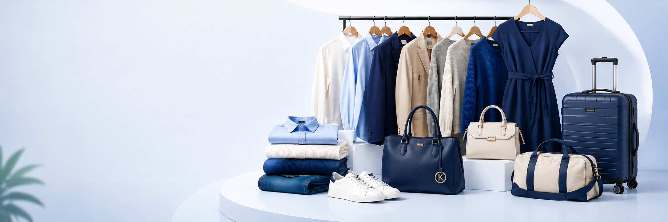 Clothing, luggage and handbags